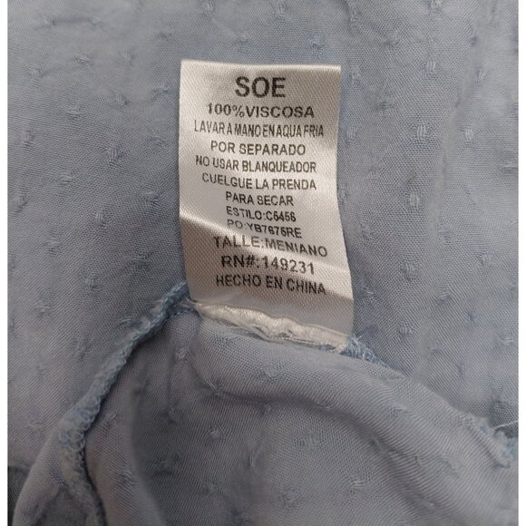 Kori America Light Blue Ruffled Sleeveless Tiered Dress M - Picture 6 of 9